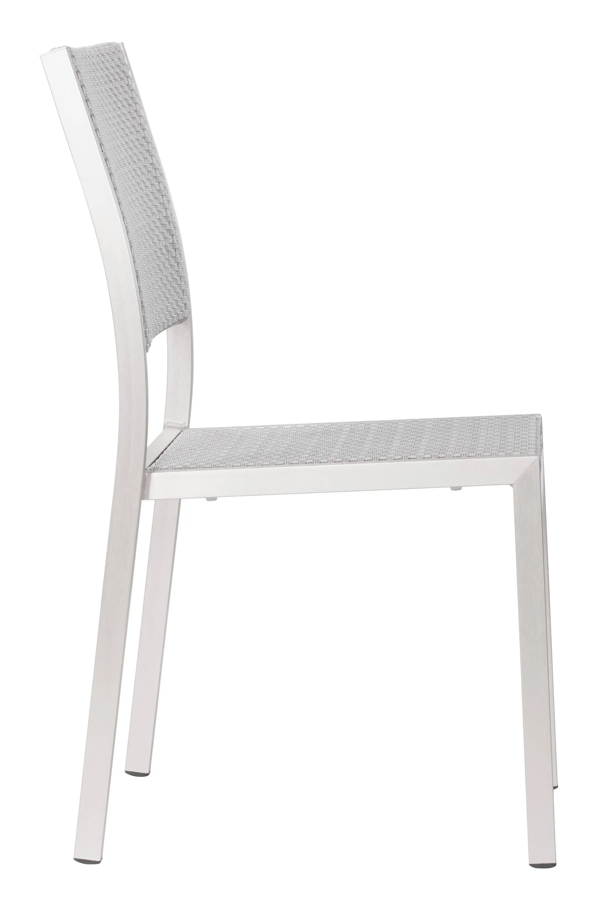 2 x Metropolitan Dining Chairs Finished In Gray & Silver, Ships In 24 Hours.
