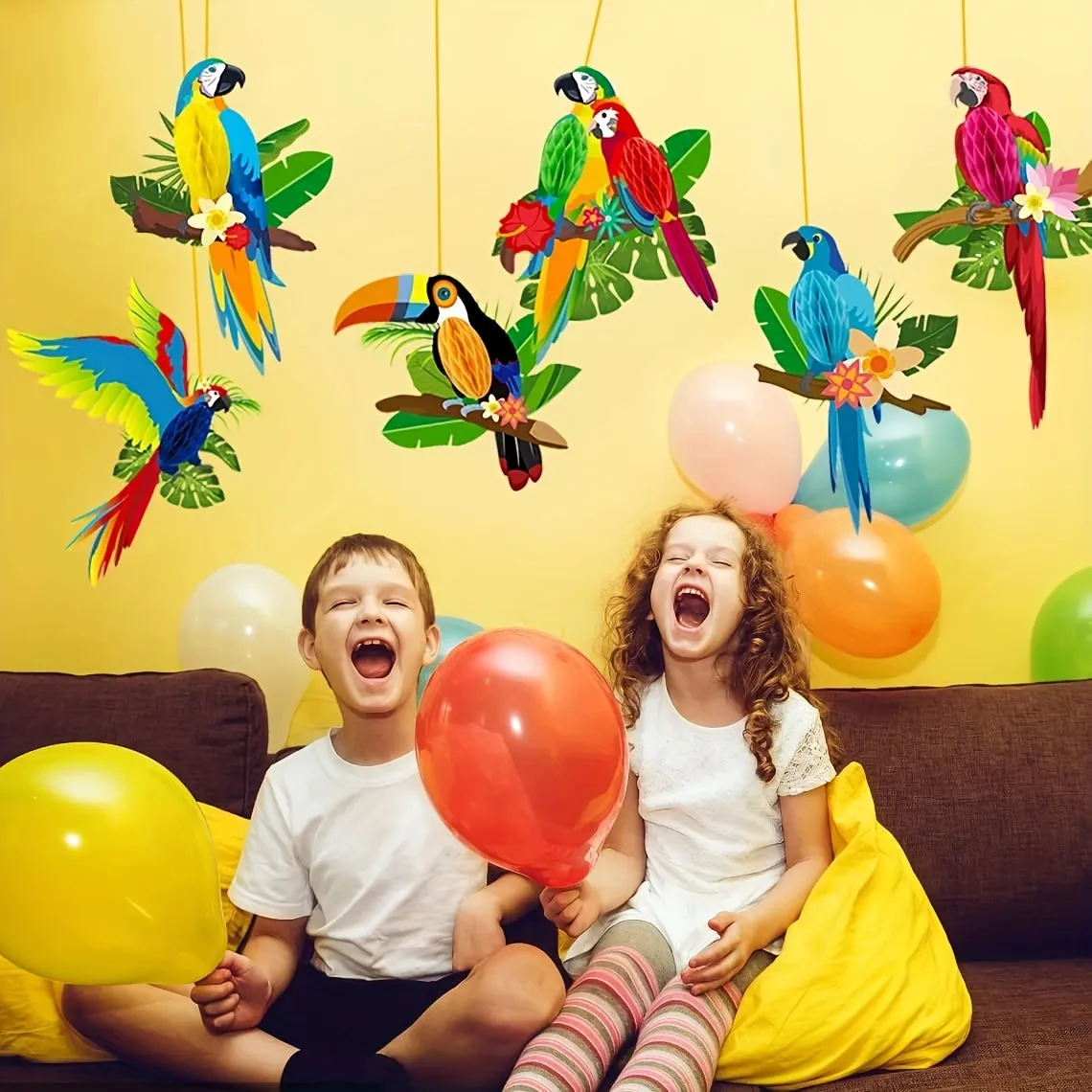 6pcs Tropical Bird Party Decorations Set for Luau Celebrations