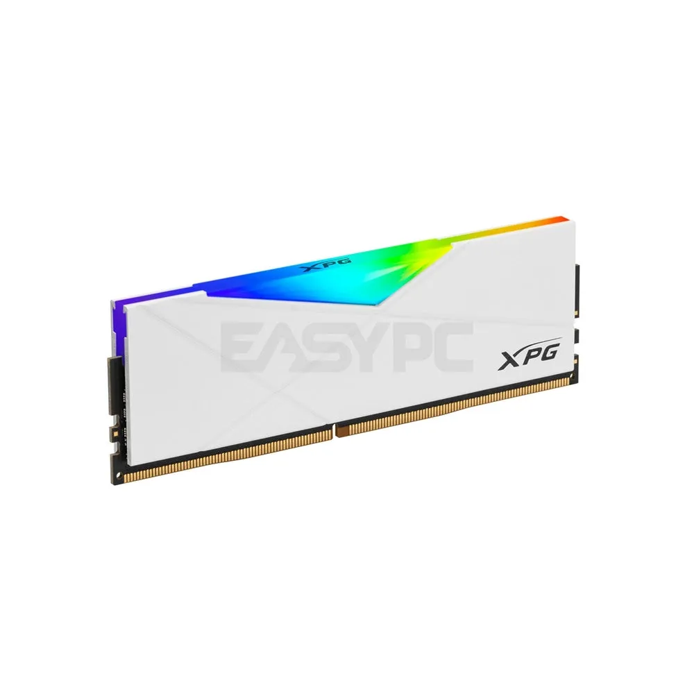Adata Spectrix D50 8gb 1x8 3200mhz Ddr4 RGB Memory White with Heatsink