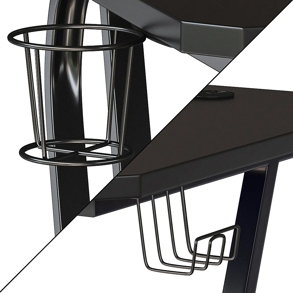 Alamont Home - Fisher Rectangle Contemporary Laminate  Gaming Desk - Black