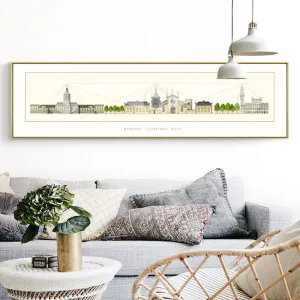 Architecture Drawing Wall Art With Frame