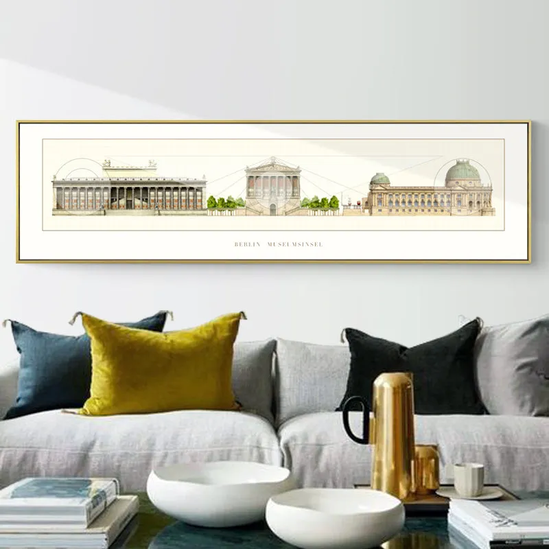 Architecture Drawing Wall Art With Frame