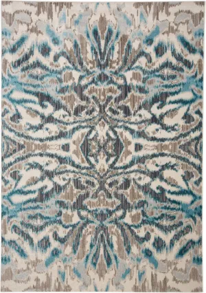 Arsene Teal and Taupe Rug by BD Fine