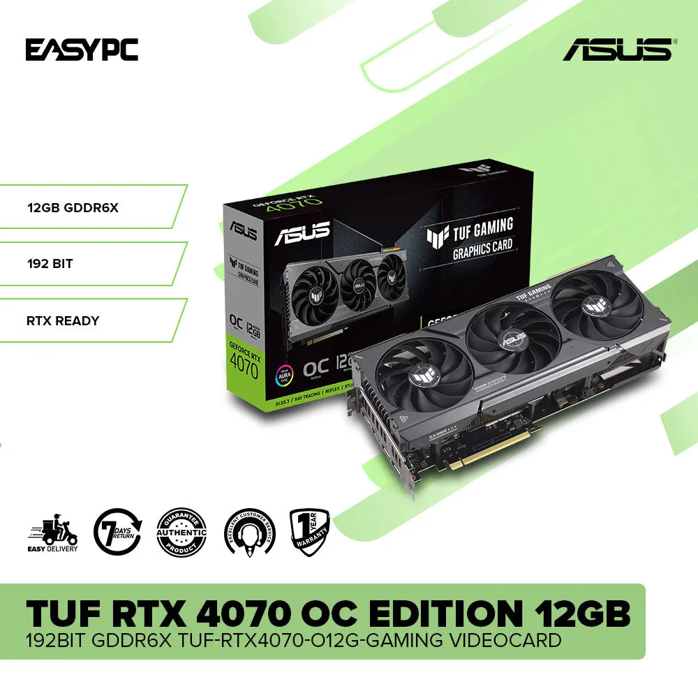 Asus TUF NVIDIA® GeForce RTX 4070 OC edition 12GB 192bit GDDR6x TUF-RTX4070-O12G-GAMING Videocard