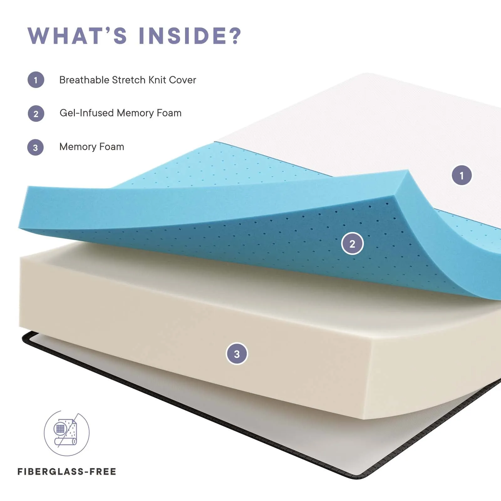 Aveline 16" Memory Foam Full Mattress White MOD-6607-WHI