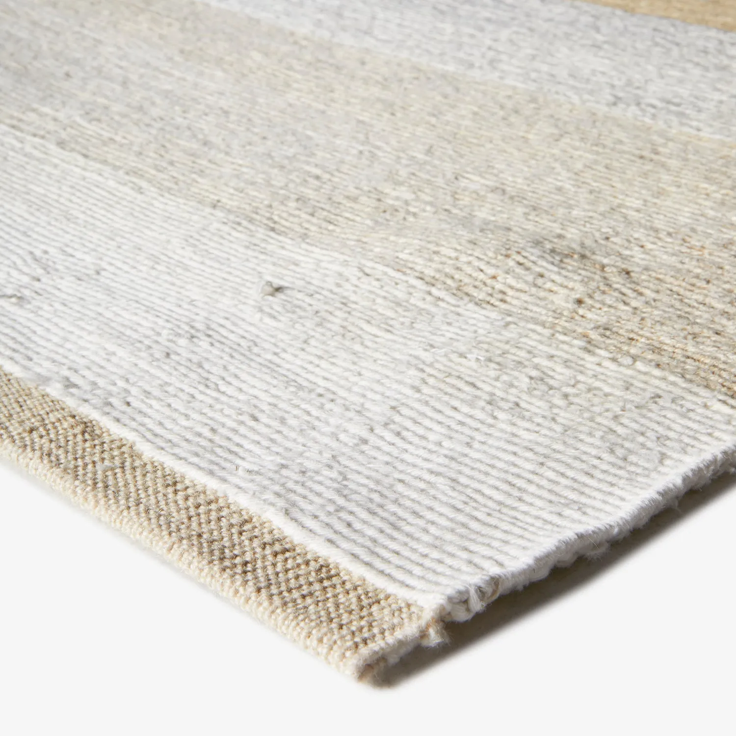 Beige Flatweave Hemp Rug - 8'8" x 11'2"