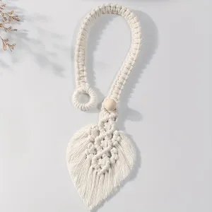 Bohemian Leaf Curtain Tieback with Tassels  Home Decor Gift