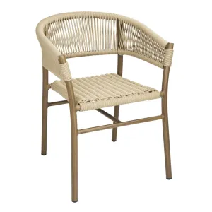 Bolero Florence Natural Rope Twist Wicker Chairs (Pack of 2) - FU532