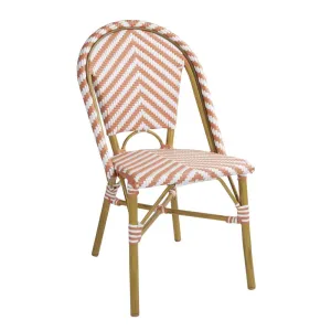 Bolero Parisian Style Rattan Side Chair Coral (Pack of 2) - FU534