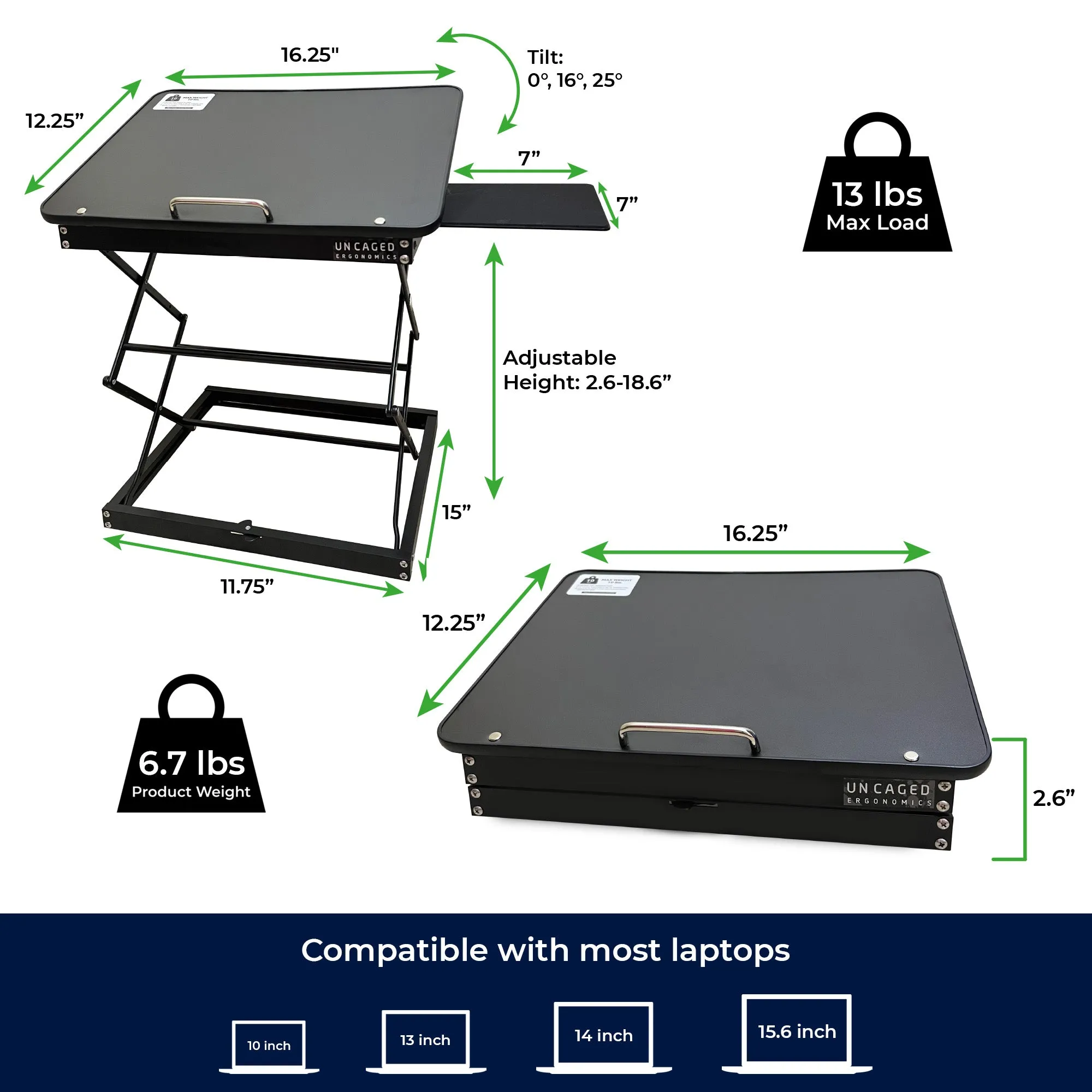 CD4 Ergonomic Laptop Stand and Standing Desk