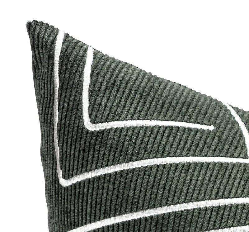 Contemporary Cushions for Interior Design, Large Modern Decorative Pillows for Sofa, Green Modern Throw Pillows for Couch
