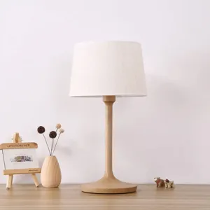 Contemporary Tapered Drum Nightstand Lamp in White - 1 Bulb Book Reading Light