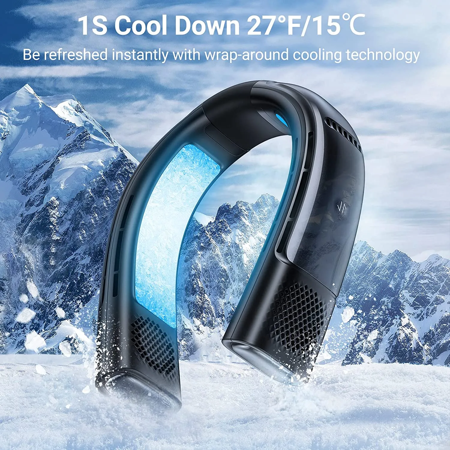 COOLIFY 2 Neck Air Conditioner Long Endurance Edition, Wrap-around Cooling Neck Fan, Smart Portable Neck Fan, Personal Fan 9-Mode, Bladeless Fan No Falling, Neck Cooler & Heater (Open Box)