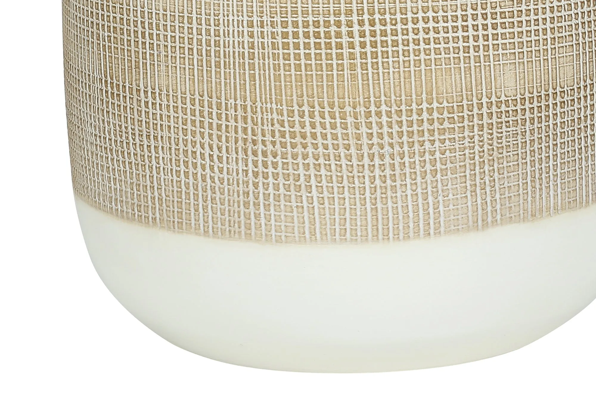 CremeGlow - Contemporary 27"H Ceramic Table Lamp with Beige Shade