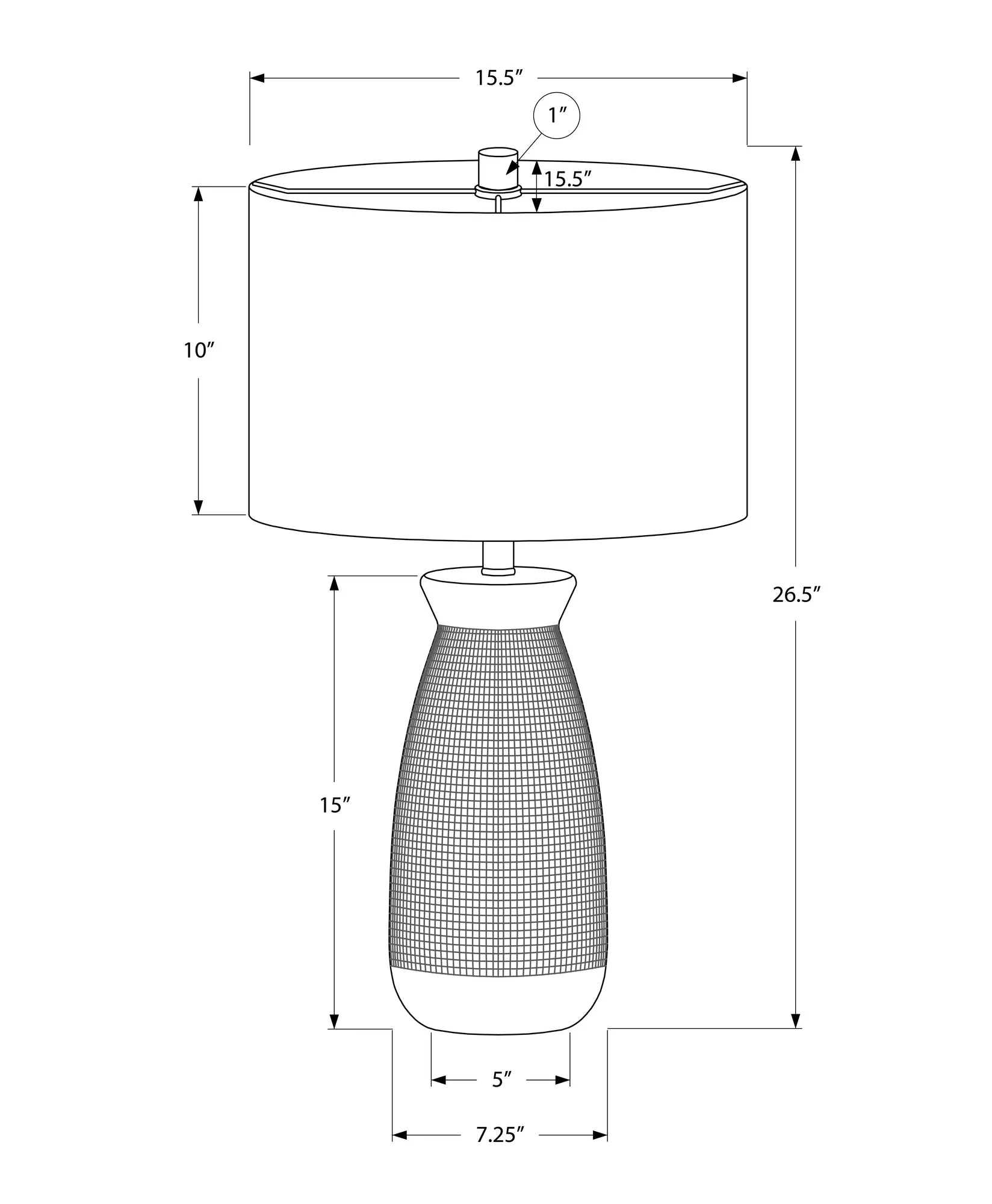 CremeGlow - Contemporary 27"H Ceramic Table Lamp with Beige Shade