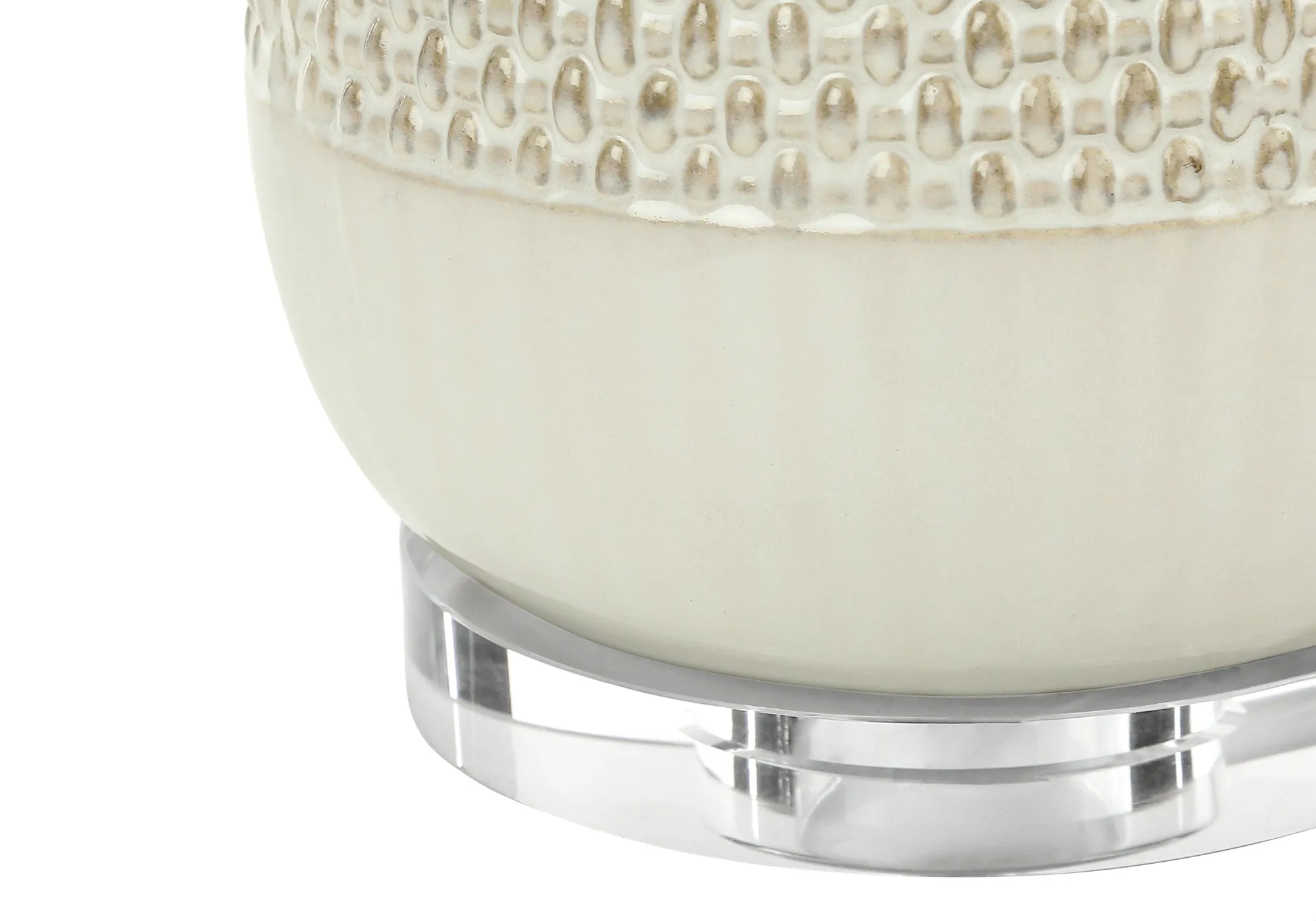 CremeGlow Table Lamp - Contemporary Lighting, 31"H