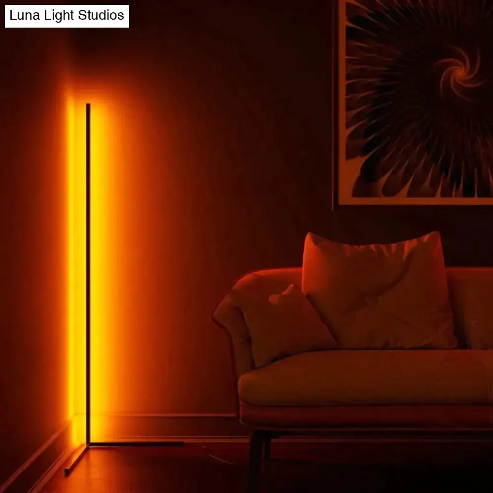 Dimming Black White Floor Lamp Modern RGB Remote LED Floor Lamps Standing Lamp simple corner standing Lamp corner light dropship