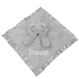 Embroidered Neutral Light Gray Security Blanket