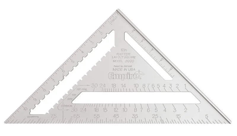 Empire 3990 Rafter Square, Aluminum, 12 in L :EA: QUANTITY: 1