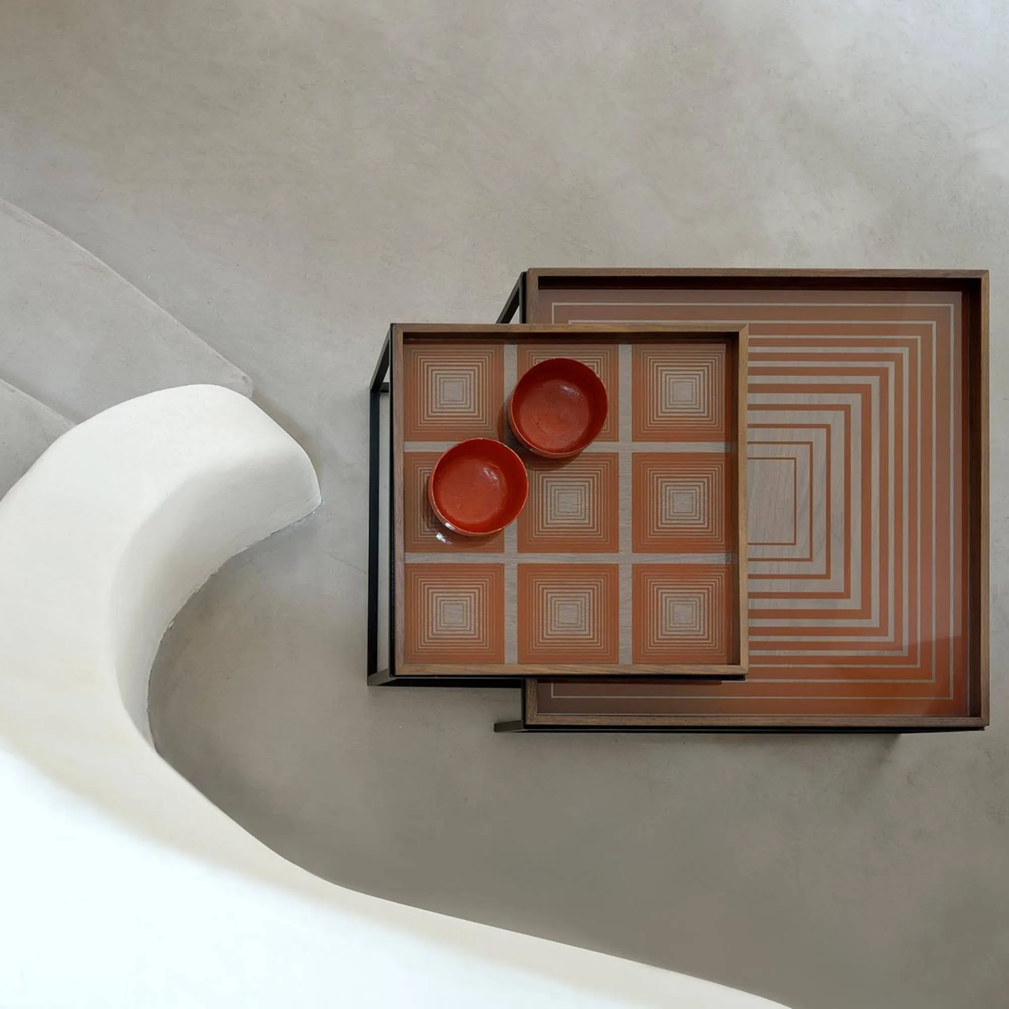 Ethnicraft Tray Coffee Table Set