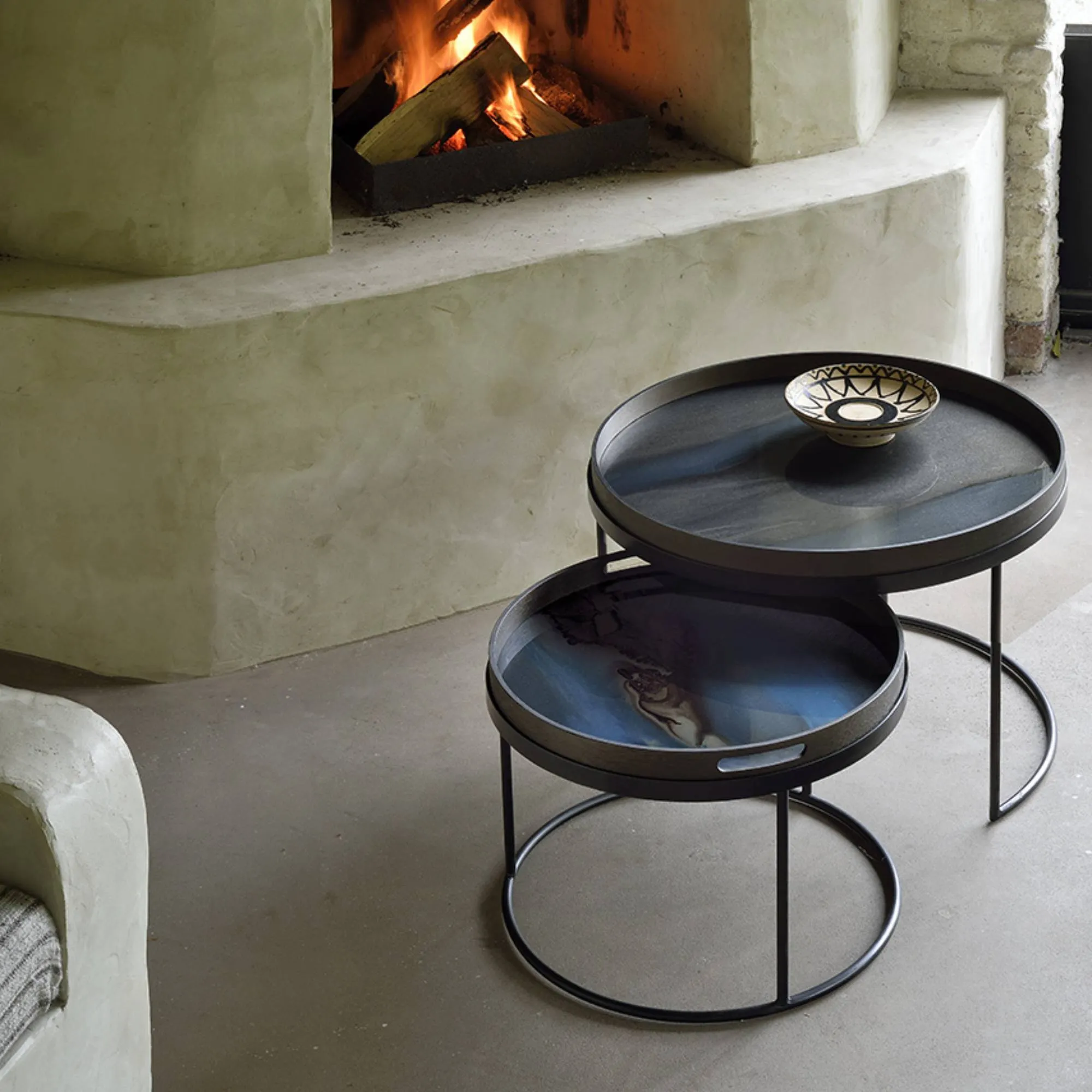 Ethnicraft Tray Coffee Table Set