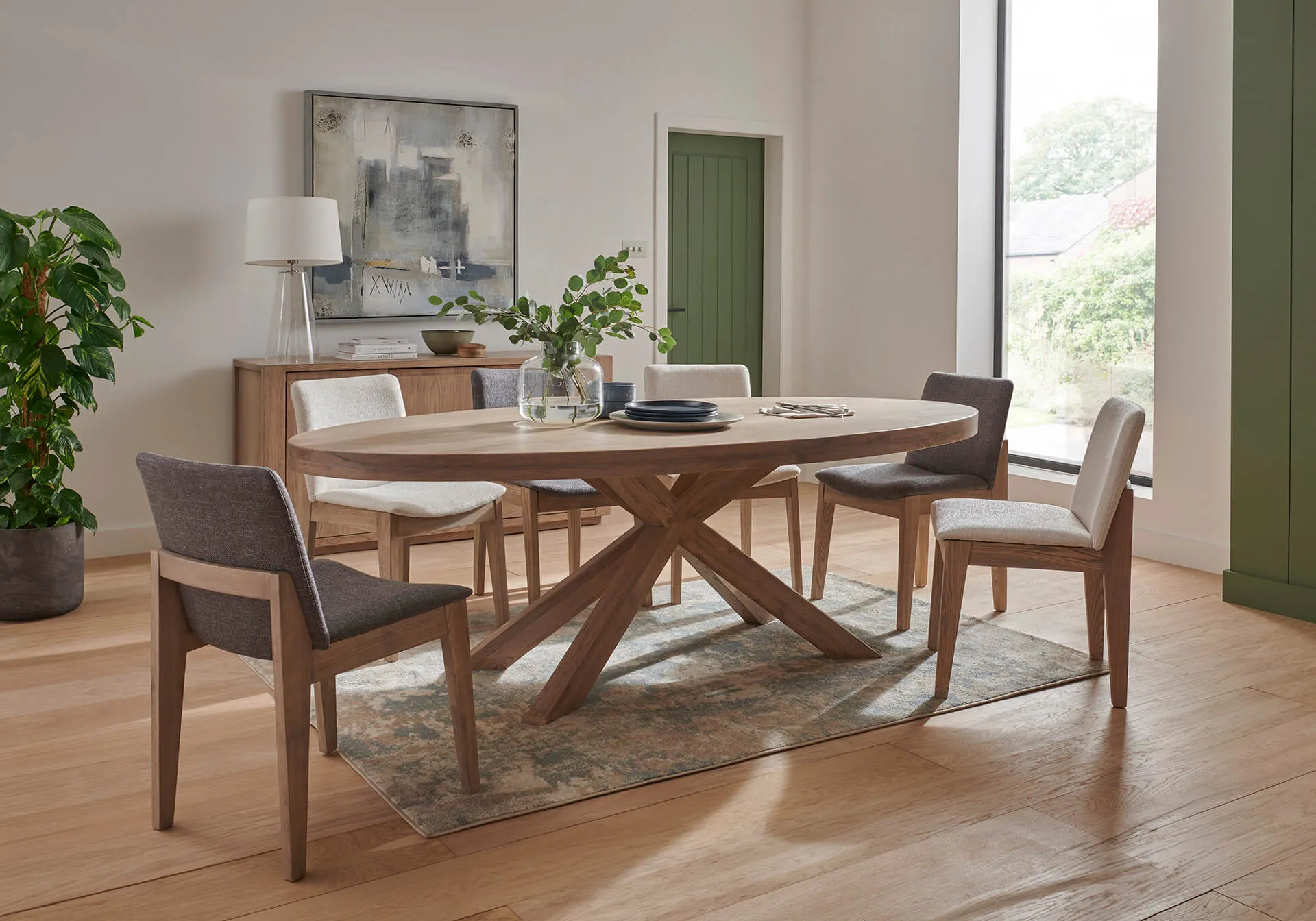 Falun Dining Table Oval Smoked Oak