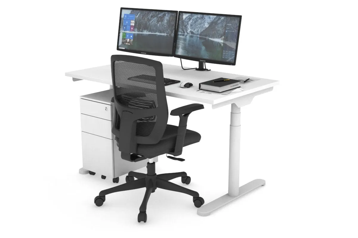 Flexi Premium Height Adjustable Single Workstation [1200L x 700W]