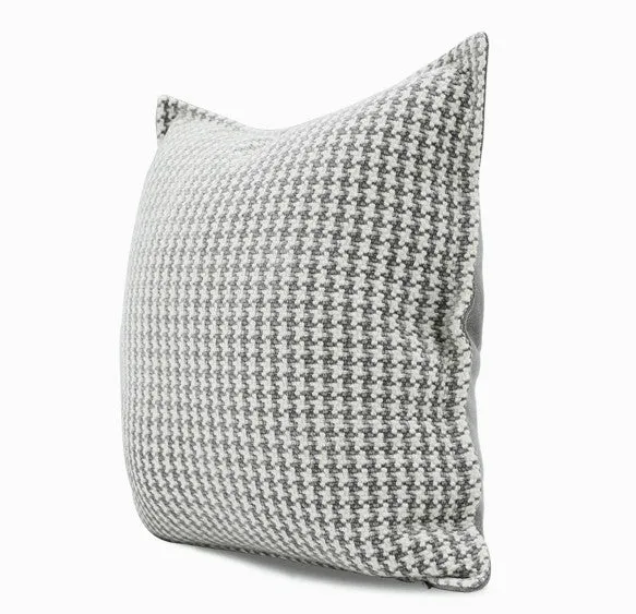 Gray Chequer Modern Sofa Pillows, Large Decorative Throw Pillows, Contemporary Square Modern Throw Pillows for Couch, Abstract Throw Pillow for Interior Design