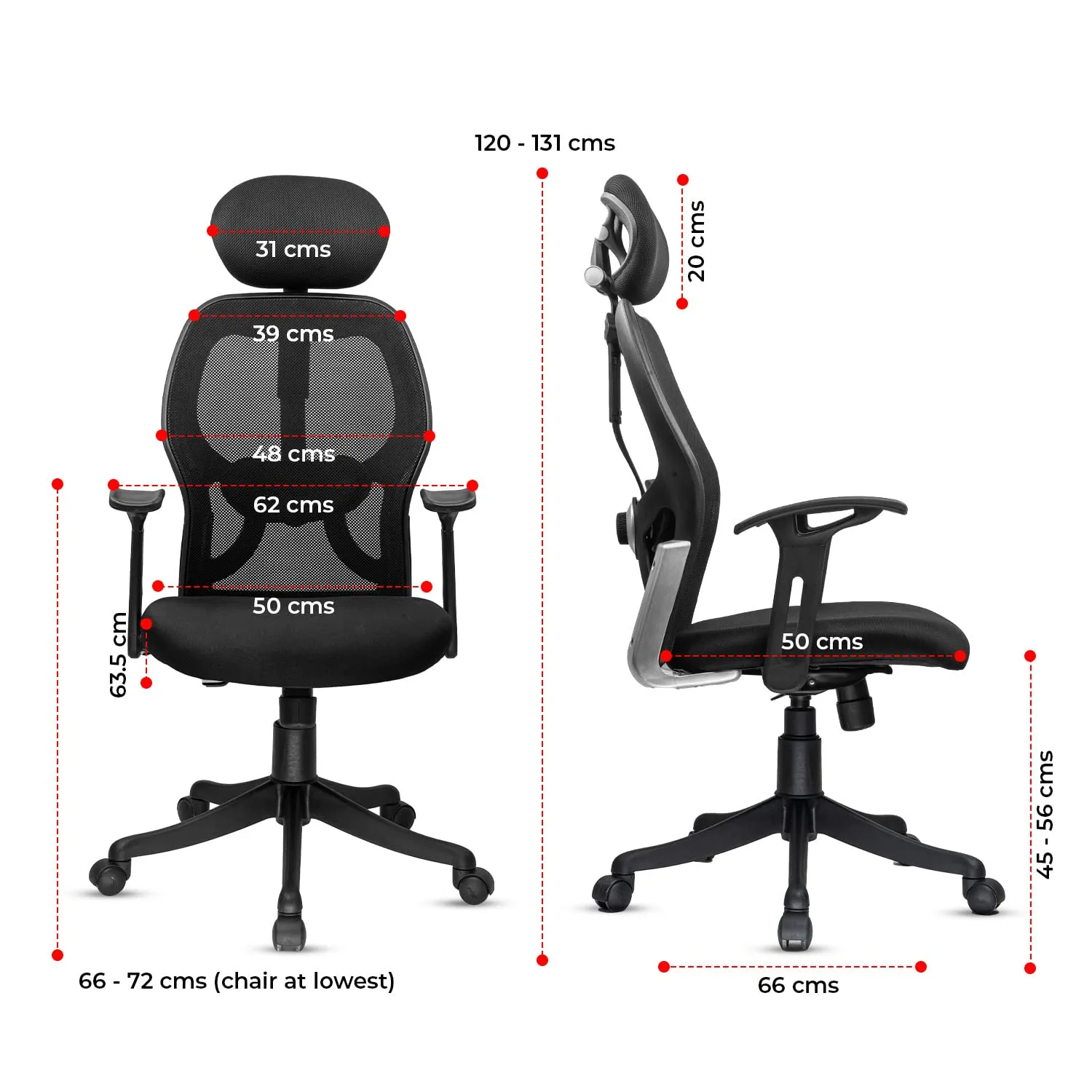 Green Soul Renewed New York Go High Back Mesh Office Chair