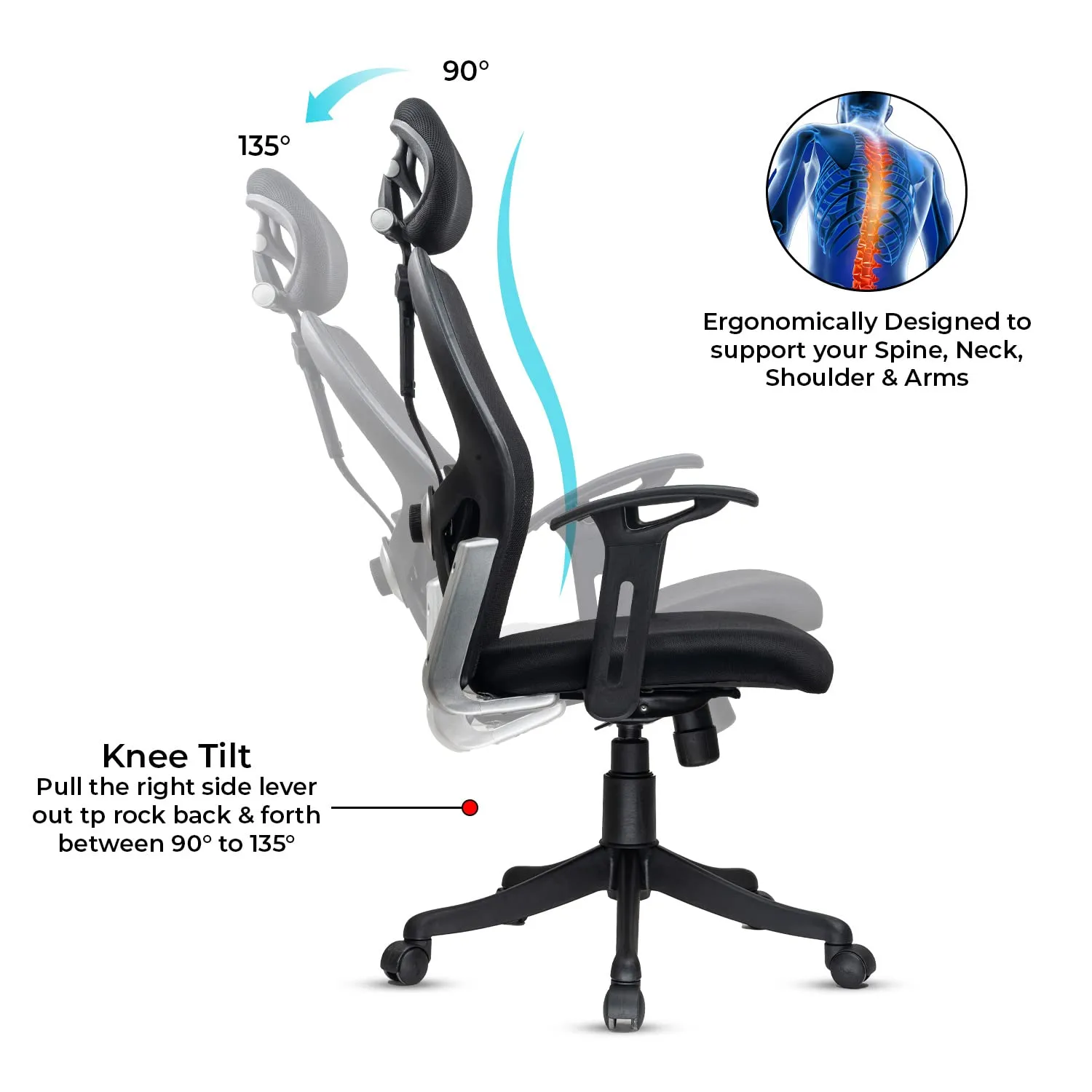 Green Soul Renewed New York Go High Back Mesh Office Chair