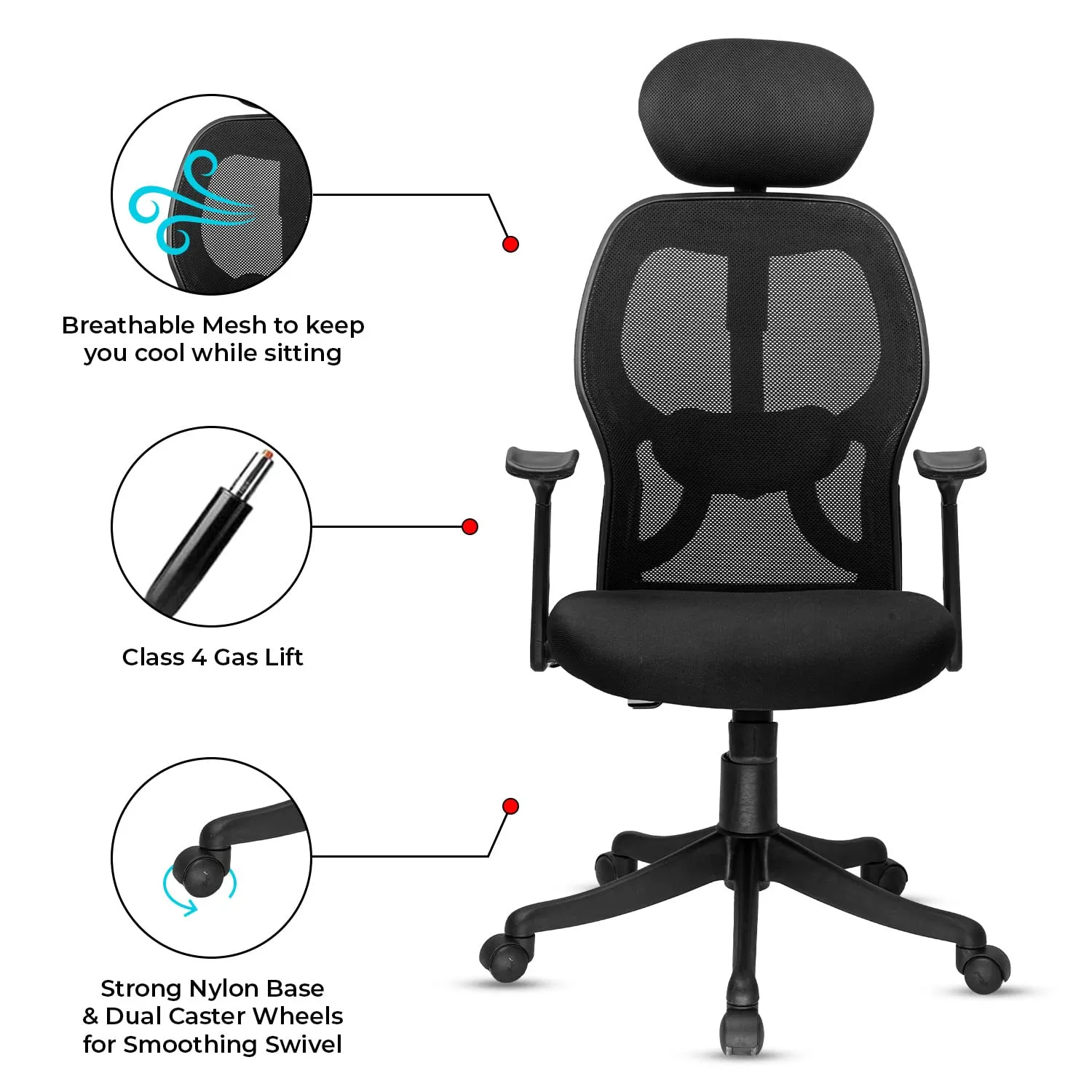 Green Soul Renewed New York Go High Back Mesh Office Chair