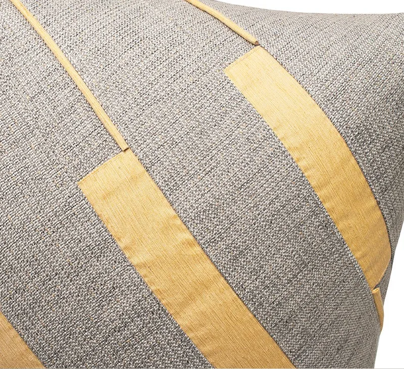 Grey Throw Pillow for Couch, Simple Modern Sofa Pillows, Grey Yellow Decorative Pillows, Modern Throw Pillows for Couch