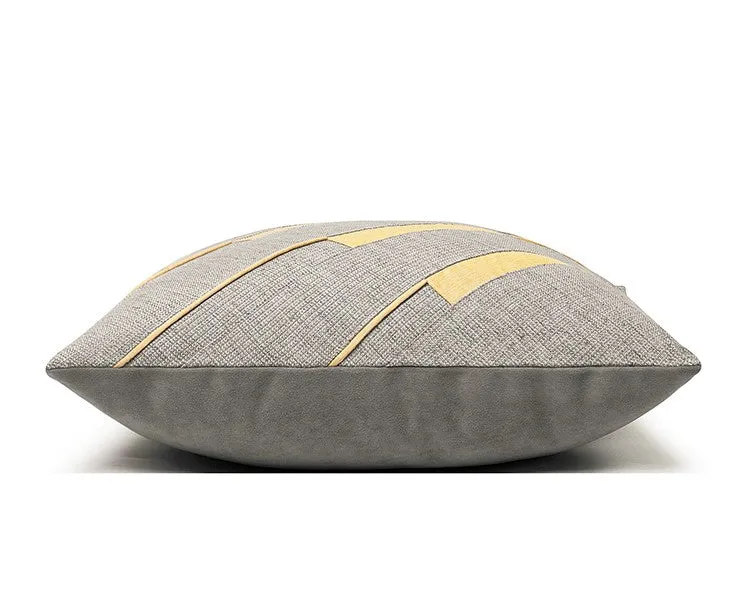 Grey Throw Pillow for Couch, Simple Modern Sofa Pillows, Grey Yellow Decorative Pillows, Modern Throw Pillows for Couch
