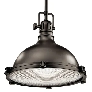 Hatteras Bay 24" 1-Light Pendant Light with Clear fresnel glass, Olde bronze Finish