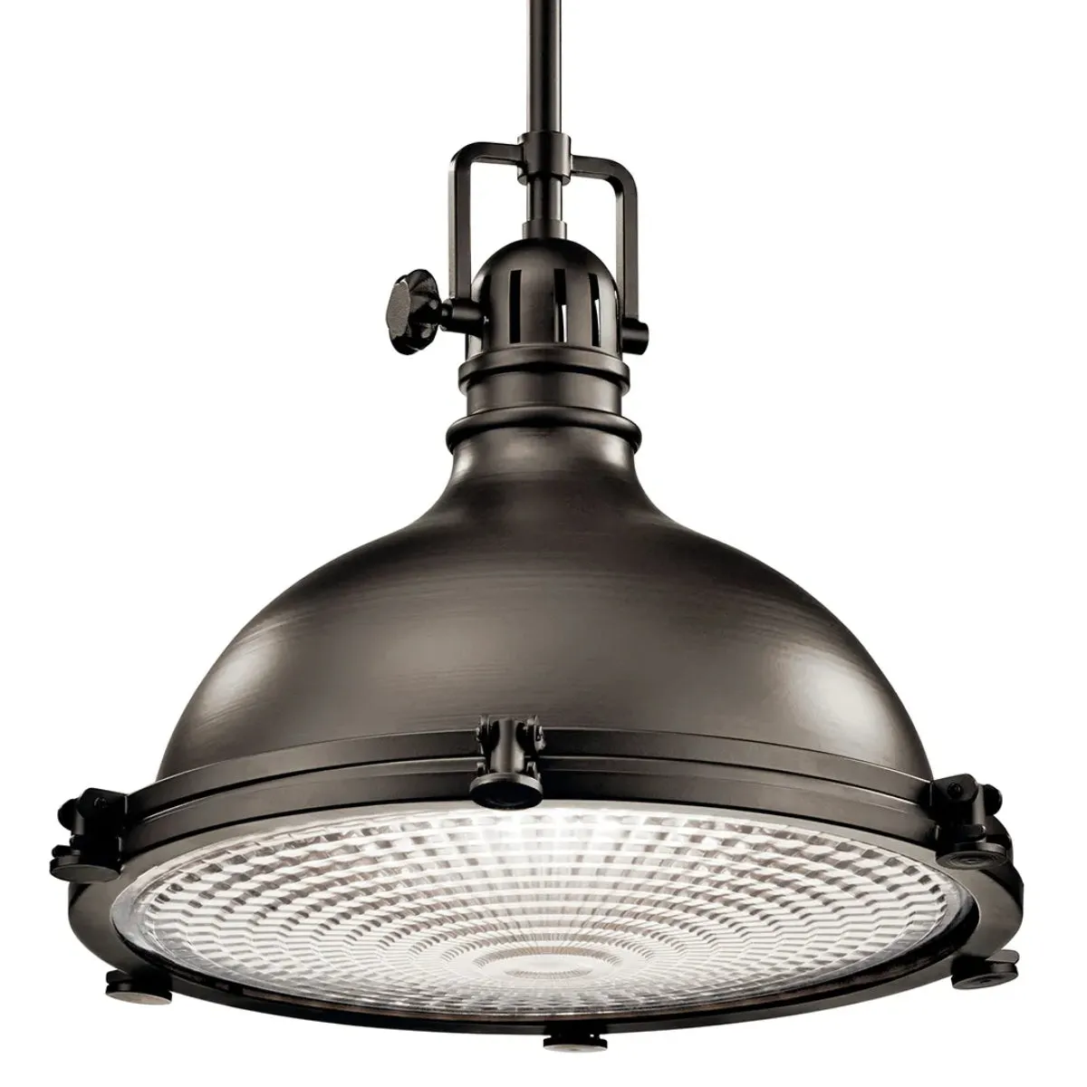 Hatteras Bay 24" 1-Light Pendant Light with Clear fresnel glass, Olde bronze Finish