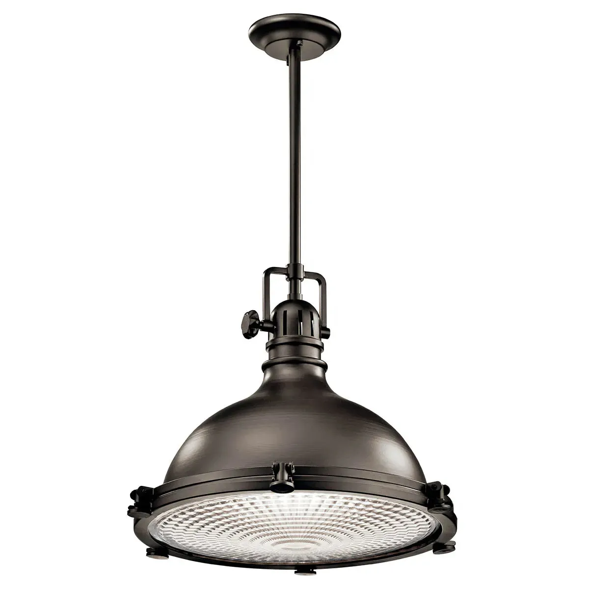 Hatteras Bay 24" 1-Light Pendant Light with Clear fresnel glass, Olde bronze Finish