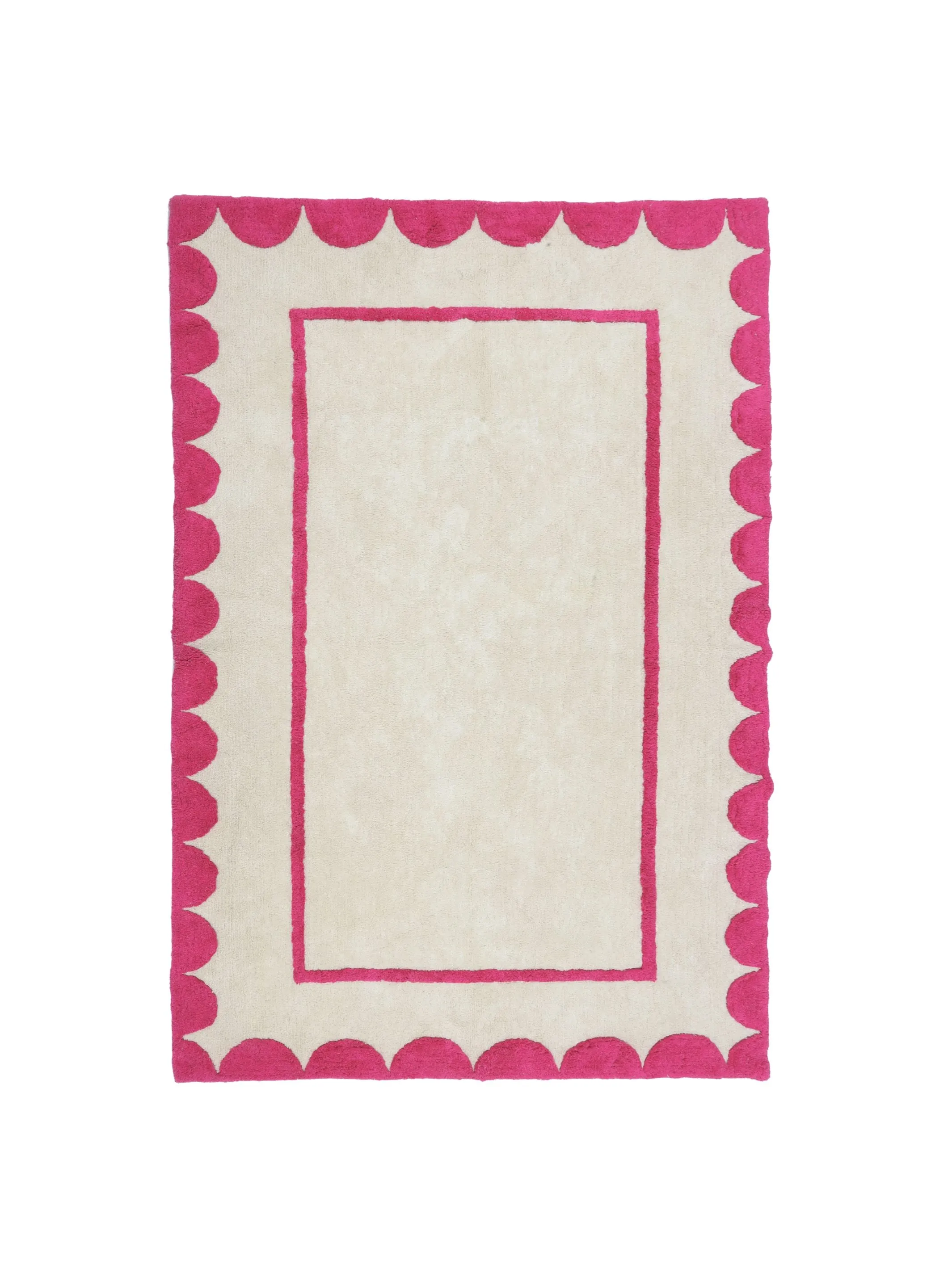 Hot Pink Scallop Rug