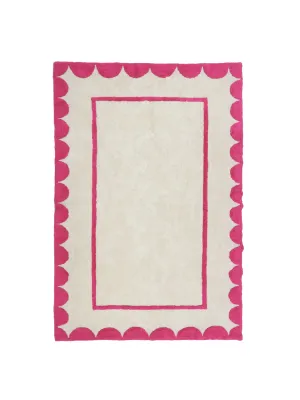Hot Pink Scallop Rug