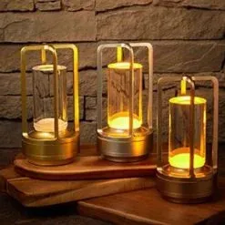 Industrial Brassy Table Lamp 17.5cm / 6 3/4" Product Code: 503003G