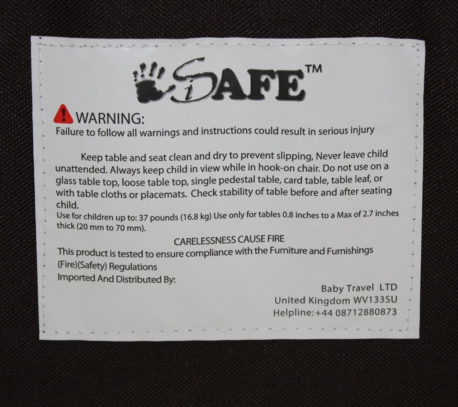 iSafe Baby Fast Fit Booster Seat YummyLUV - Melanzane Table Highchair