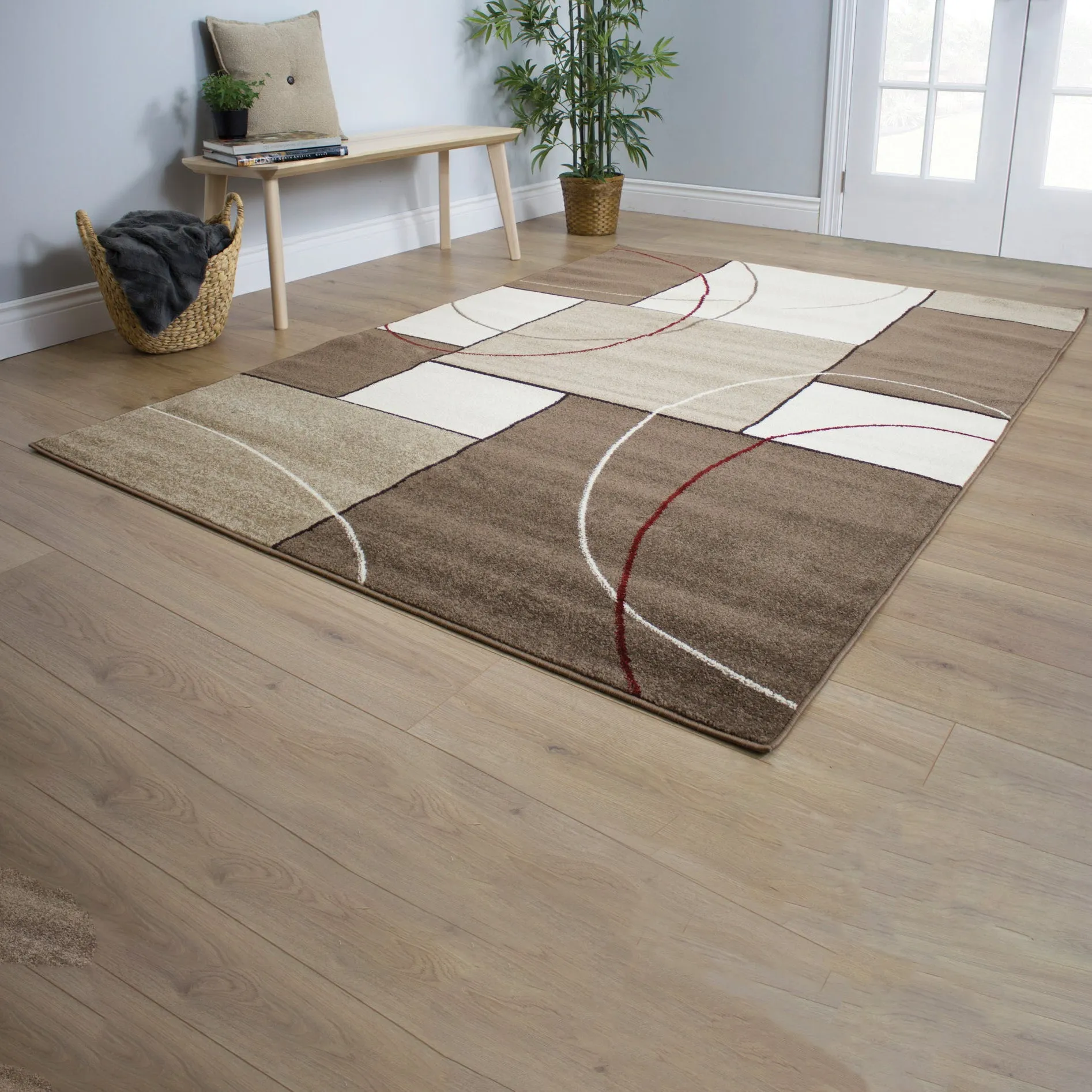 KYLIE Brown Beige, Shape Rug