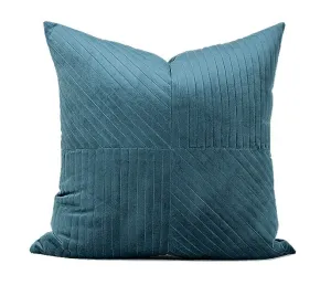 Large Decorative Throw Pillow for Couch, Blue Modern Sofa Pillows, Simple Modern Throw Pillows for Couch, Large Square Pillows