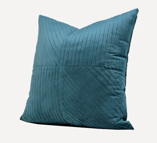 Large Decorative Throw Pillow for Couch, Blue Modern Sofa Pillows, Simple Modern Throw Pillows for Couch, Large Square Pillows