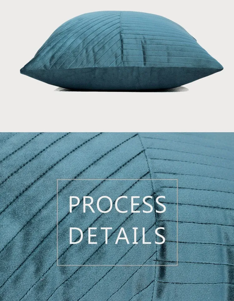Large Decorative Throw Pillow for Couch, Blue Modern Sofa Pillows, Simple Modern Throw Pillows for Couch, Large Square Pillows
