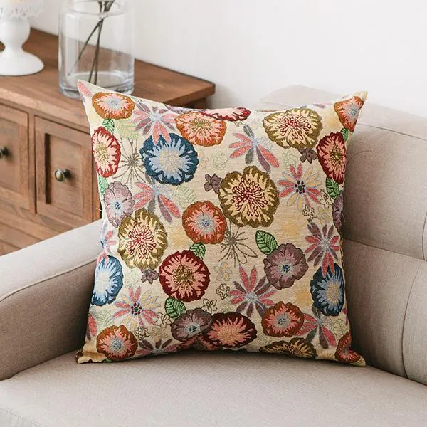 Large Decorative Throw Pillows, Bohemian Decorative Sofa Pillows, Geometric Pattern Chenille Throw Pillow for Living Room