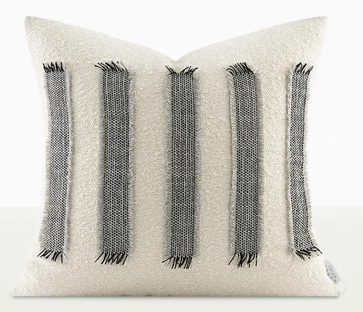 Large Throw Pillow for Interior Design, Large Square Modern Throw Pillows for Couch, Contemporary Modern Sofa Pillows for Bedroom, Simple Decorative Throw Pillows
