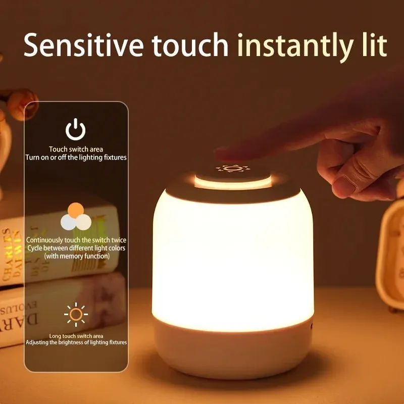LED Night Light Table Lamp with Touch Sensor