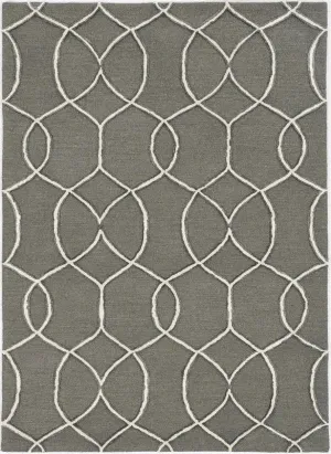 Libby Langdon Upton 4303 Charcoal/Snow Groovy Gate Area Rug