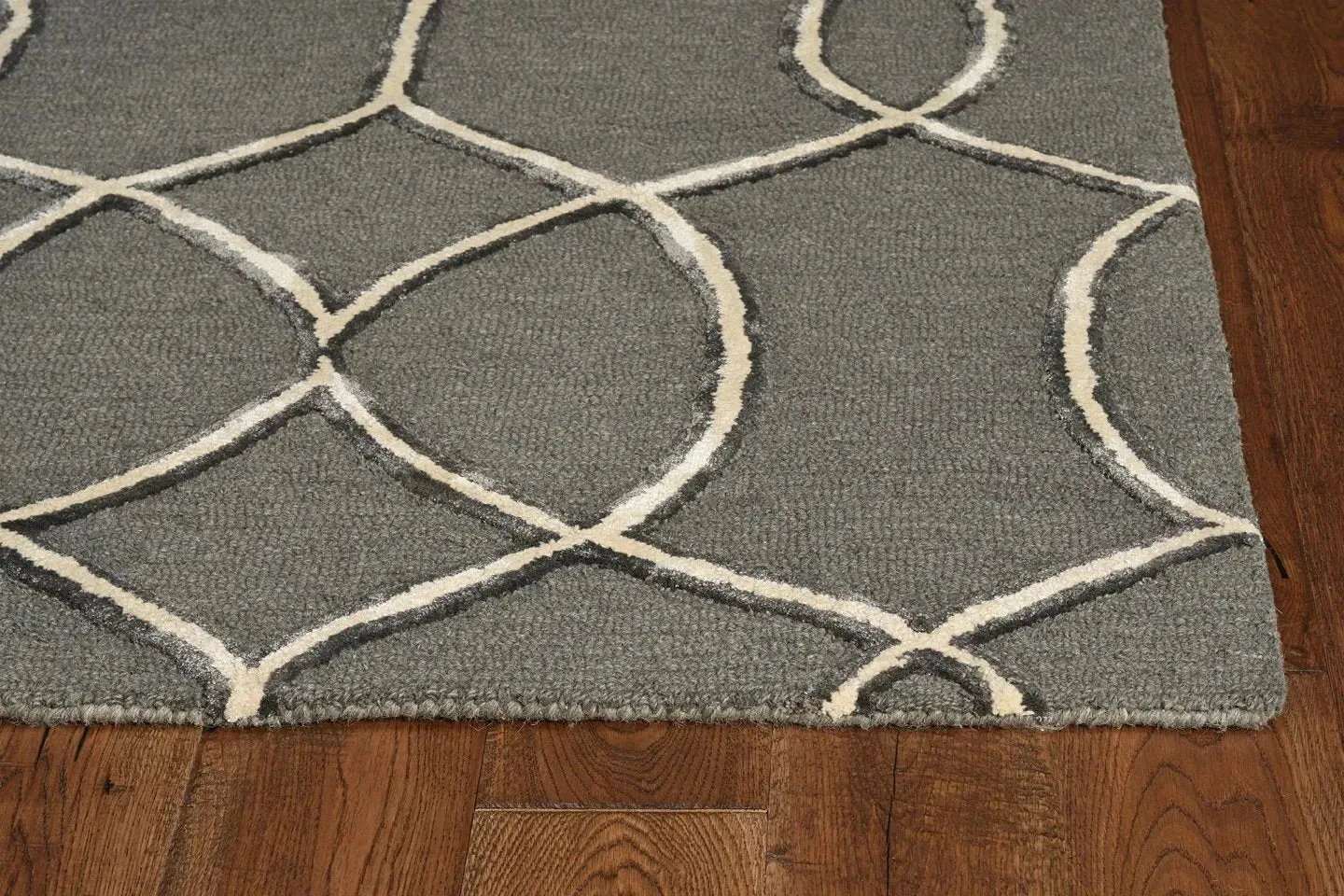 Libby Langdon Upton 4303 Charcoal/Snow Groovy Gate Area Rug