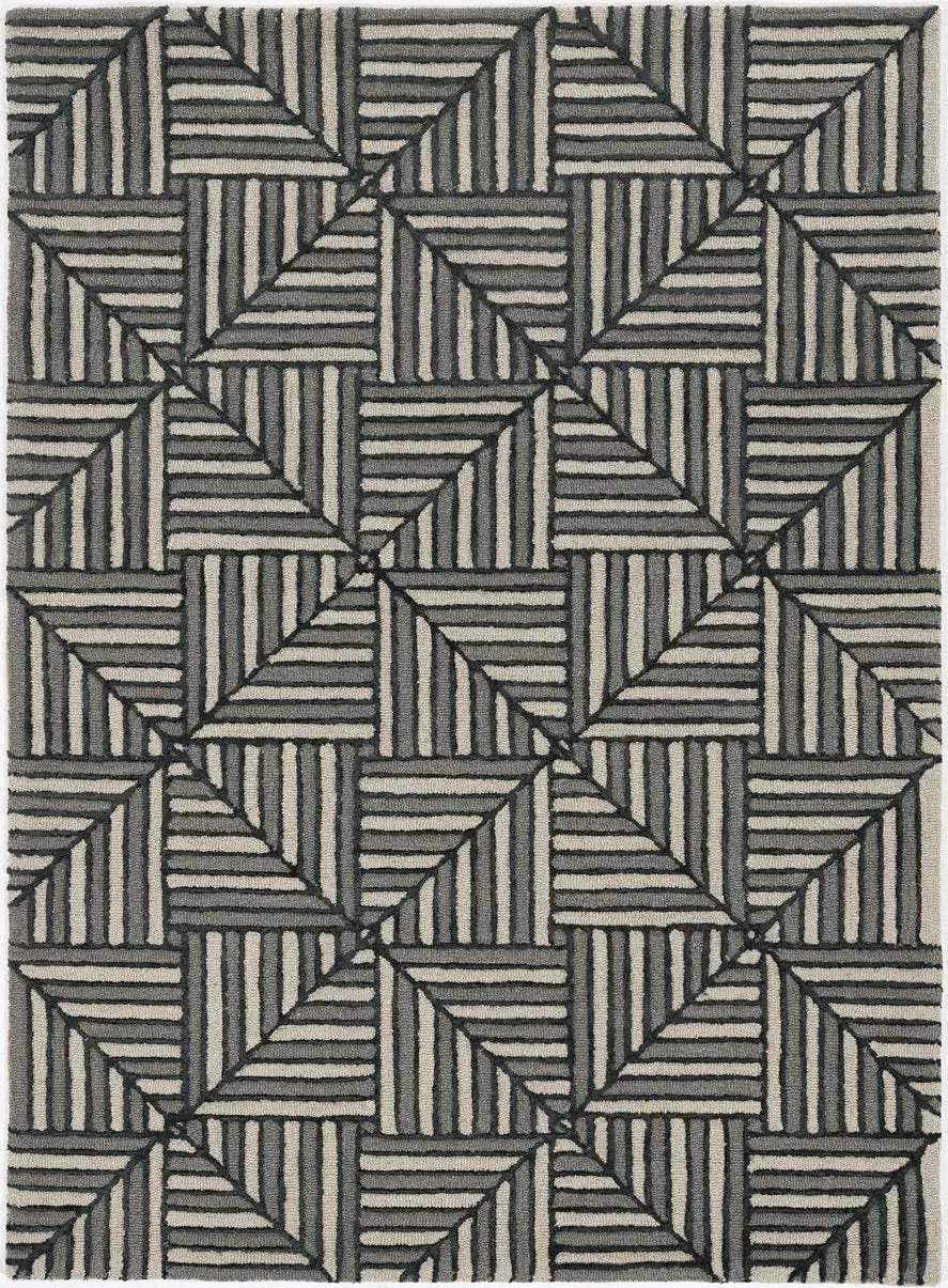 Libby Langdon Upton 4304 Navy/Charcoal Diagonal Tile Area Rug